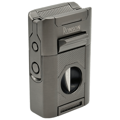 Vžigalnik Ronson 121001 za cigare plinski Giant Jet Flame, Gun Metal