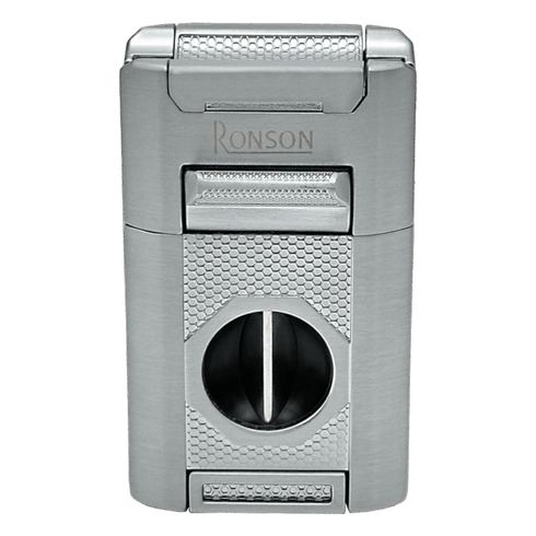 Vžigalnik Ronson 121004 za cigare plinski Giant Jet Flame, Brushed Chrome