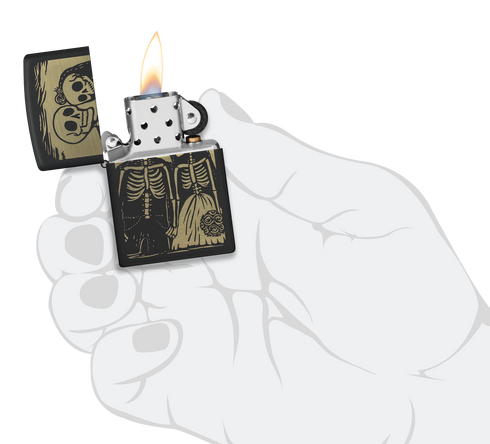 Zippo 47210 vžigalnik Skeleton Couple