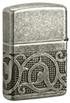 Zippo vžigalnik 49290 Pattern Armor Antique Silver