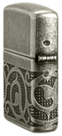 Zippo vžigalnik 49290 Pattern Armor Antique Silver