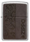 Zippo 46920 vžigalnik Elegant Brown Leather Emblem