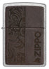 Zippo 46920 vžigalnik Elegant Brown Leather Emblem