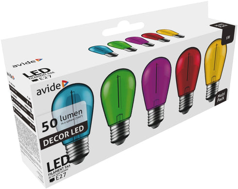 Avide 950228 Žarnice komplet LED 1W E27 5v1