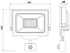 Reflektor Slim LED SMD 20W 6400K PIR ABLRFLCW-20W-PIR