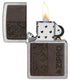 Zippo 46920 vžigalnik Elegant Brown Leather Emblem
