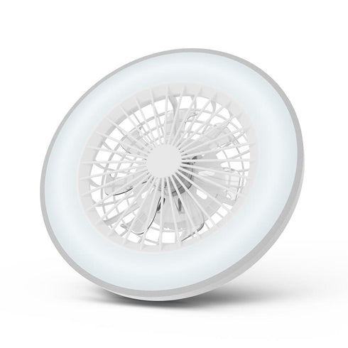 Svetilka stropna Whitney z ventilatorjem, Srebrna, AFCLCCT-48W-15W-WHS