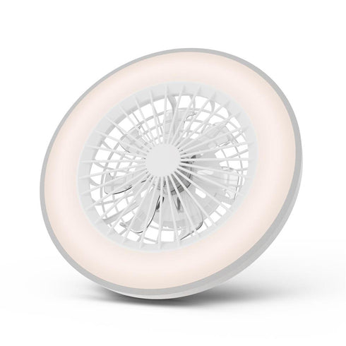 Svetilka stropna Whitney z ventilatorjem, Srebrna, AFCLCCT-48W-15W-WHS