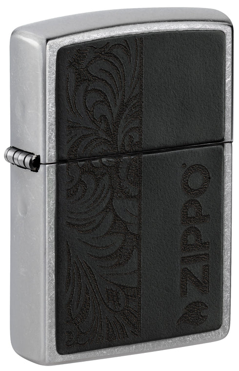 Zippo 46919 vžigalnik Elegant Black Leather Emblem
