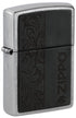Zippo 46919 vžigalnik Elegant Black Leather Emblem