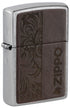 Zippo 46920 vžigalnik Elegant Brown Leather Emblem