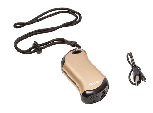 Zippo 2.007.360 HeatBank™ 9s PLUS Grelec za roke in USB polnilec, Zlat