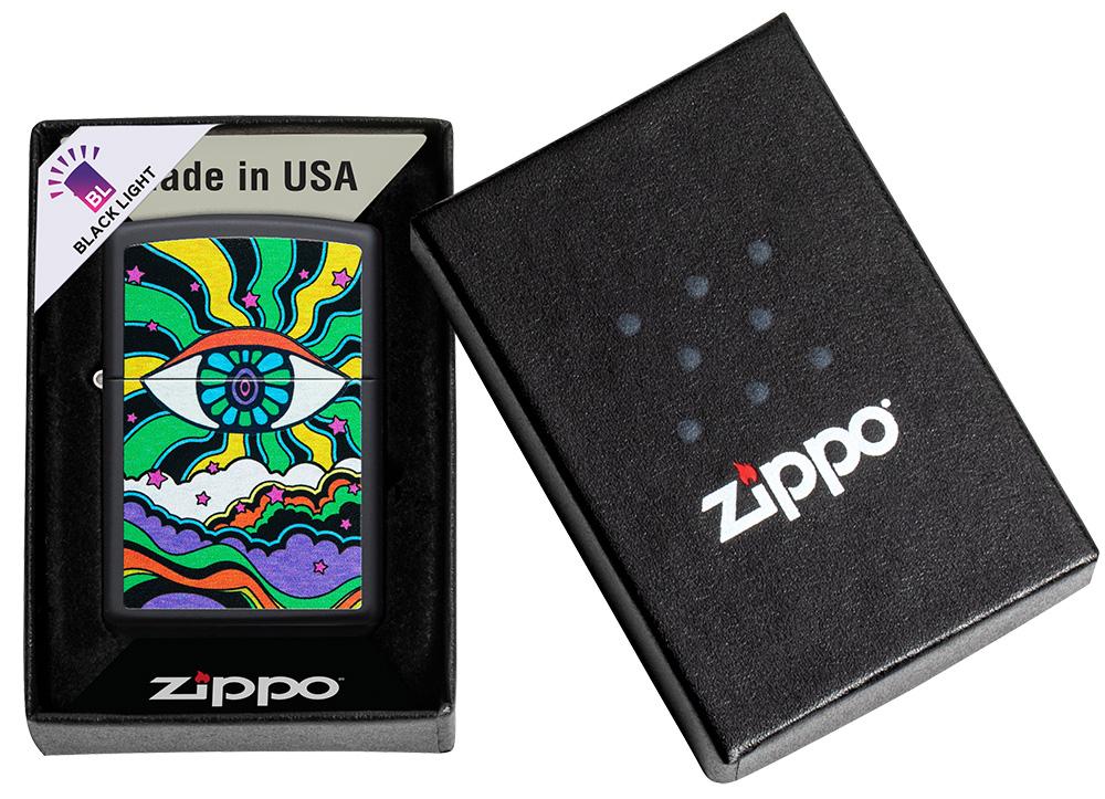 Zippo vžigalnik 49699 Black Light Eye UV