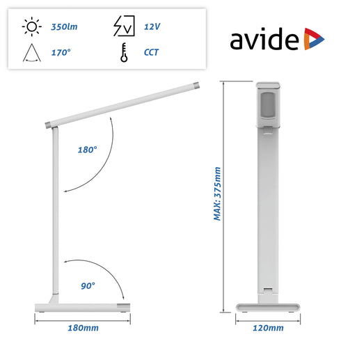 Avide 924625 Namizna svetilka zložljiva Scott LED 12W