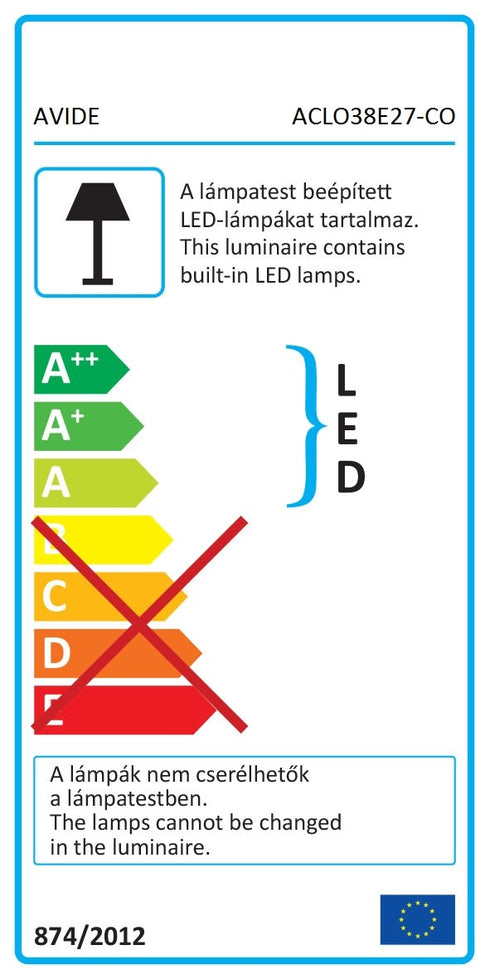 Avide 929187 Stropna svetilka LED Cordelia 2xE27