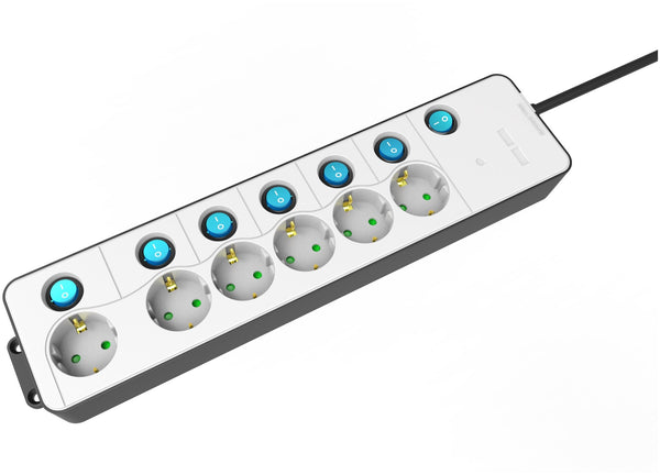 Entac 984704 Podaljšek 6-vtični z ločenimi stikali 1,5m
