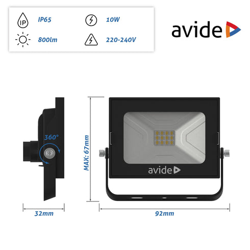 Avide 908908 SMD LED Reflektor Slim 10W NW 800lm