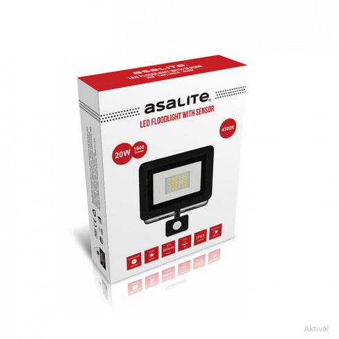 Asalite ASAL0139 Reflektor LED s senzorjem 20W 4500K 1600 lm
