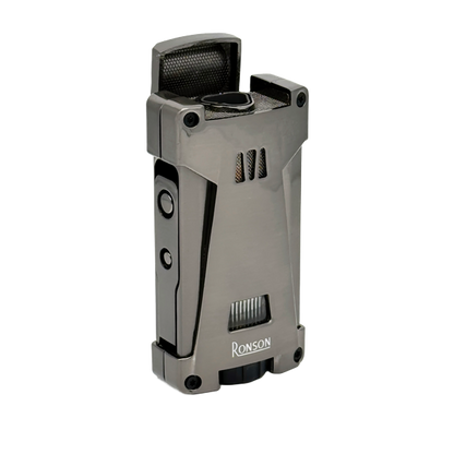 Vžigalnik Ronson 119002 za cigare plinski Jet Flame Hurricane, Gun Metal