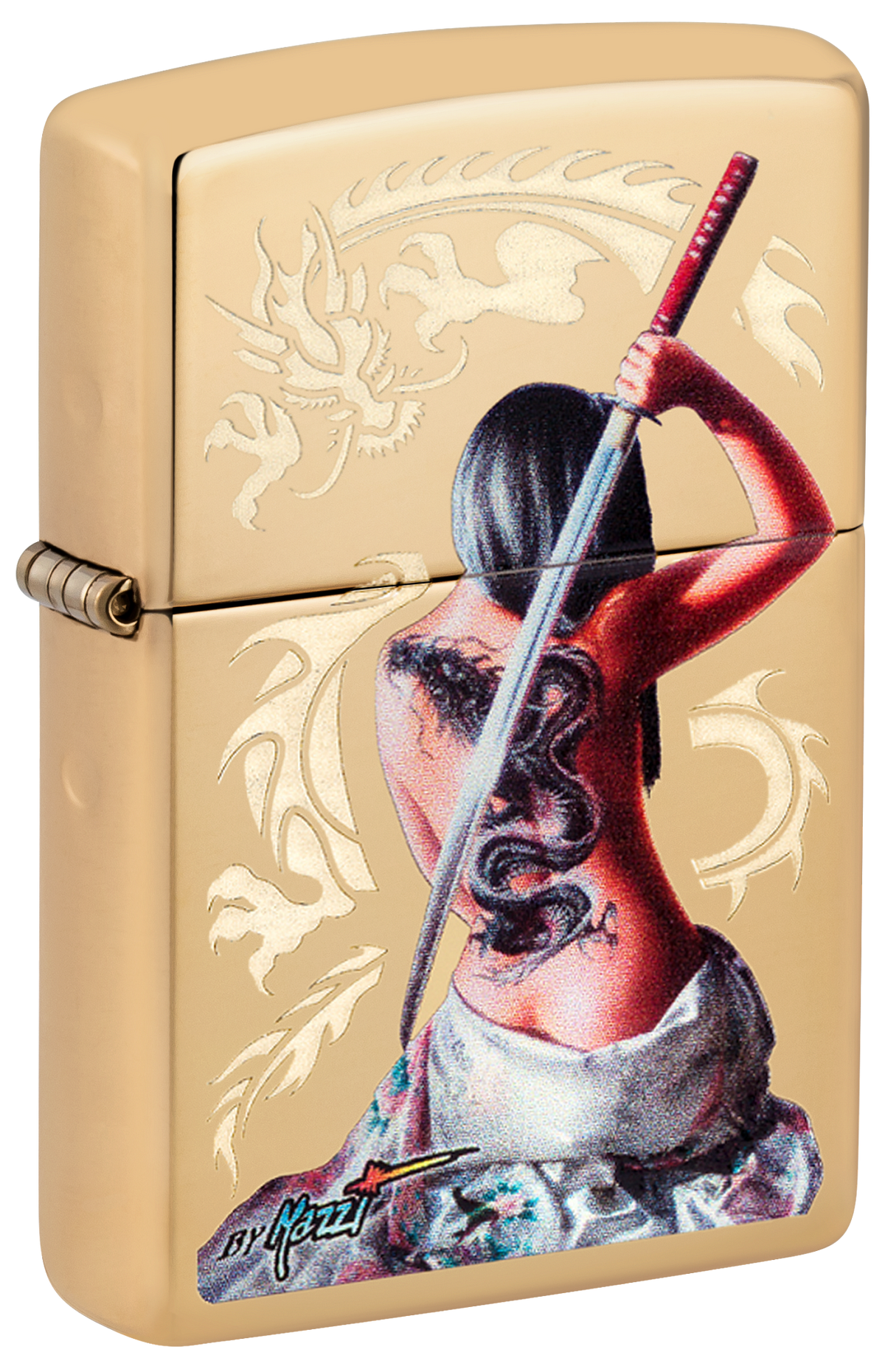 Zippo vžigalnik 29668 Mazzi Girl with Dragon Tattoo by Mazzi