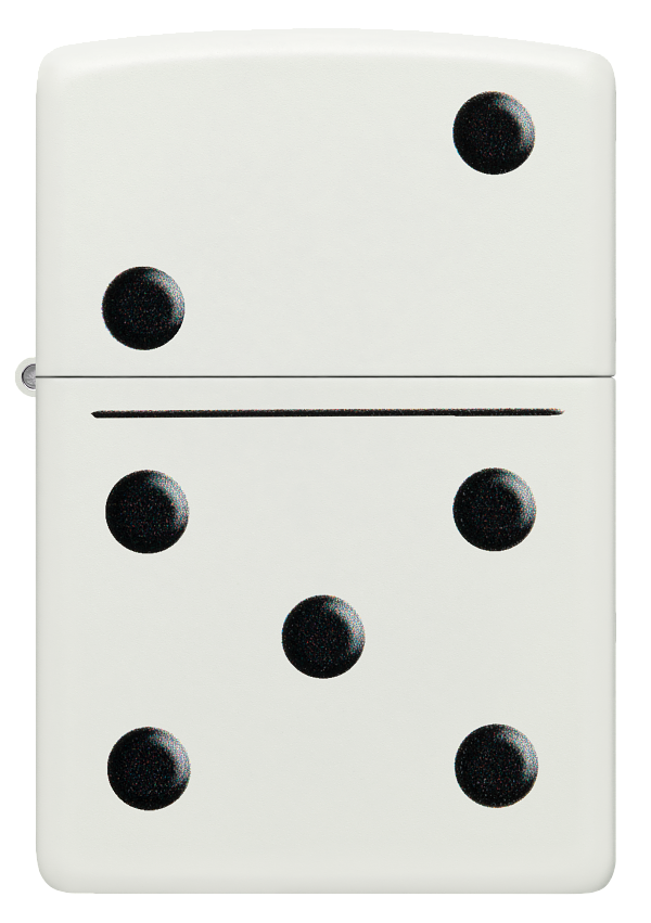 Zippo 46159 vžigalnik Dominos, White Matte