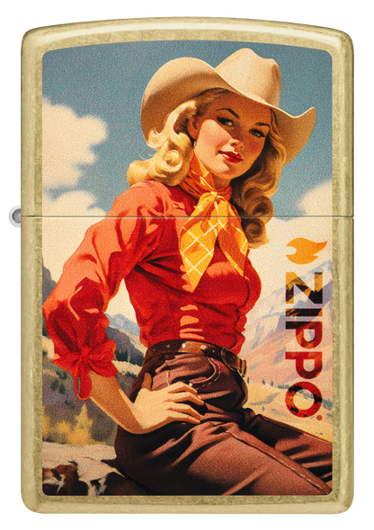 Zippo 46248 vžigalnik Cowgirl, Street Brass