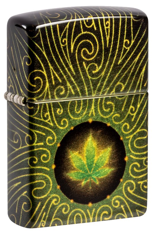 Zippo 46276 vžigalnik Cannabis Swirl, 540 Tumbled Brass