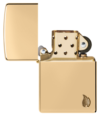 Zippo vžigalnik 46397 Armor Flame, High Polish Brass