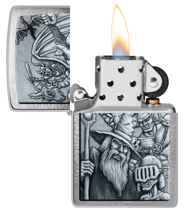 Zippo 46579 vžigalnik Mystical Beings LOTR Based, Brushed Chrome