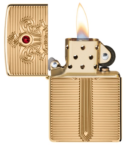 Zippo 46737 vžigalnik Golden Sword Armor, High Polish Brass