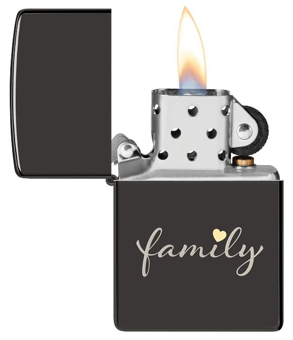 Zippo vžigalnik 47115 Family, High Polish Black