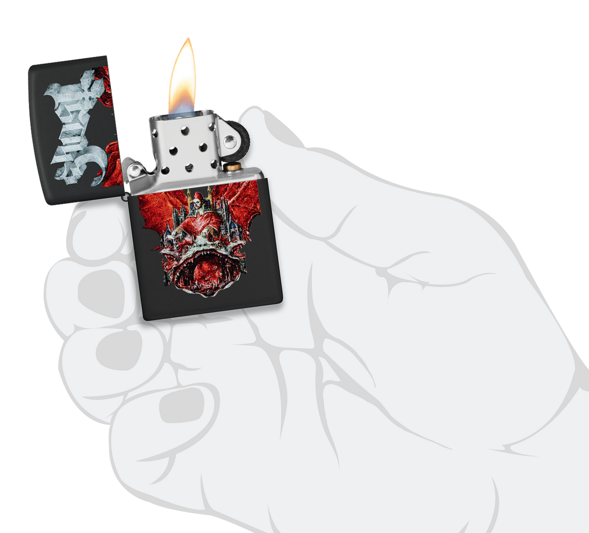 Zippo 47233 vžigalnik Ghost, Black Matte