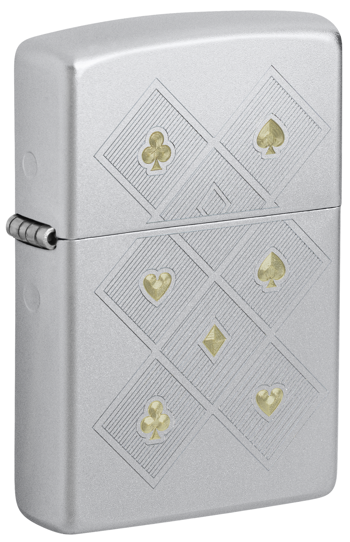 Zippo 47453 vžigalnik Poker Symbols, Satin Chrome