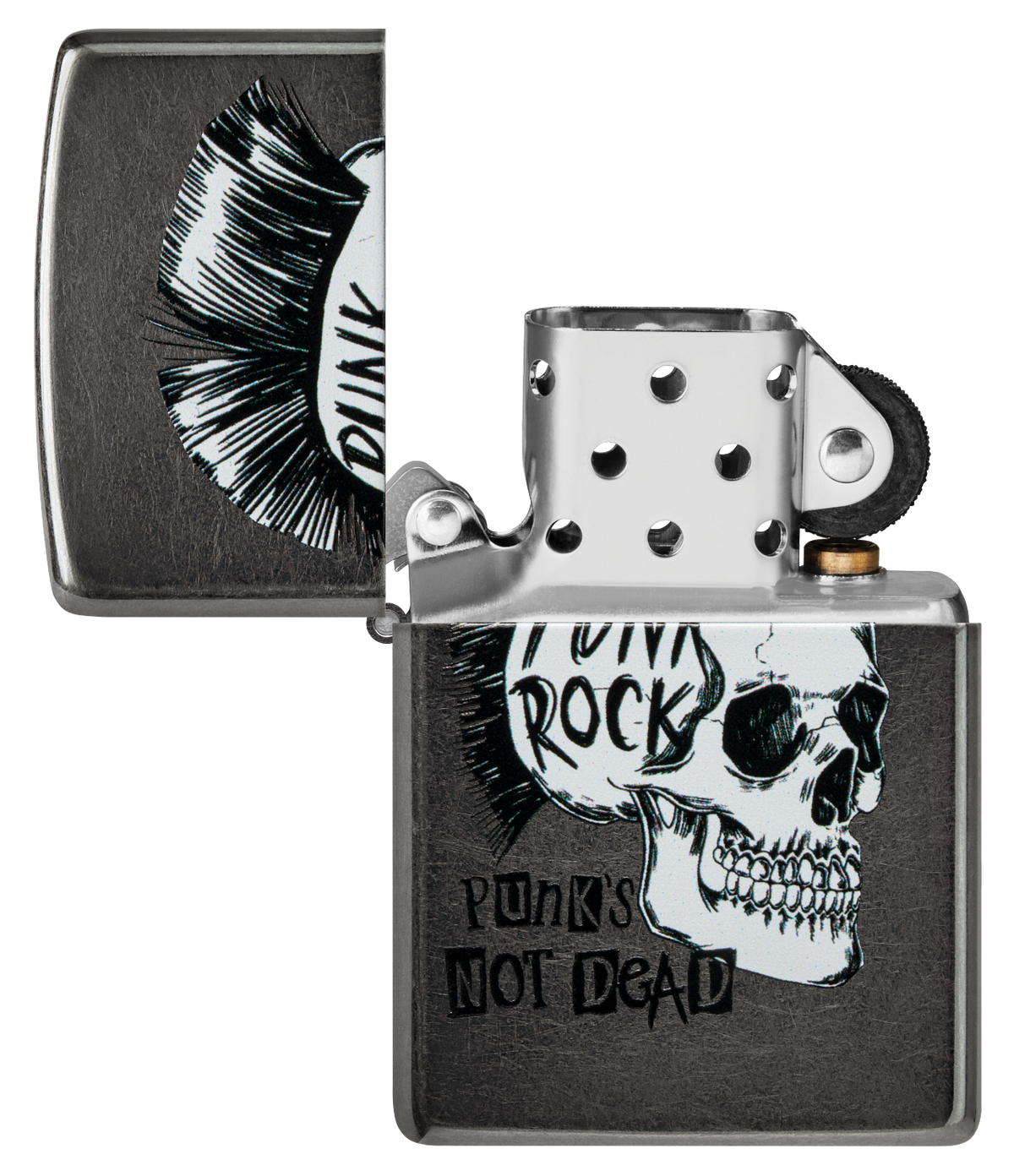Zippo vžigalnik 60.006.559 Punk Rock Skull, Grey