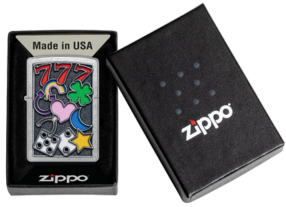 Zippo 48682 vžigalnik All Luck Design, Street Chrome