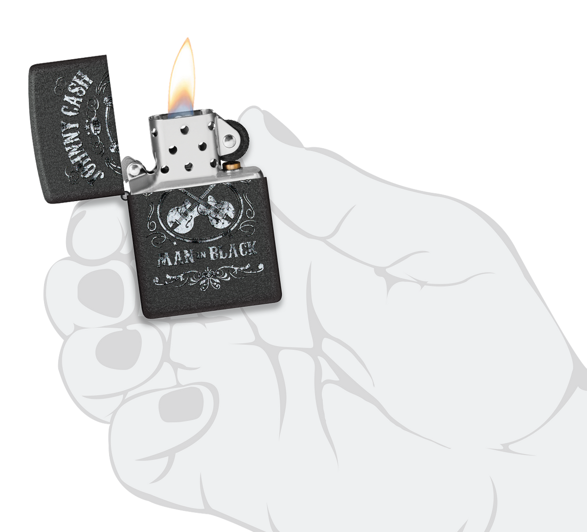 Zippo 48989 vžigalnik Johnny Cash, Man in Black