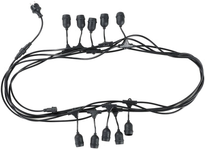 Avide 925967 Kabel za žarnice E27 - 10 vtičnic 10m IP44