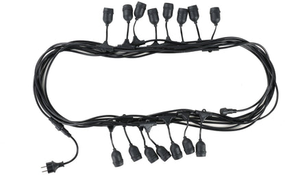 Avide 925981 Kabel za žarnice E27 - 15 vtičnic 15 m IP44