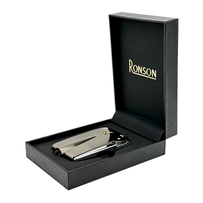 Vžigalnik Ronson 100003 plinski Premier Varaflame, Siv