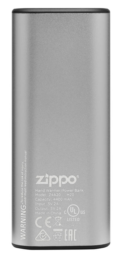 Zippo 2007390 HeatBank™ 6 - Polnilni grelec in Power Bank, Srebrn