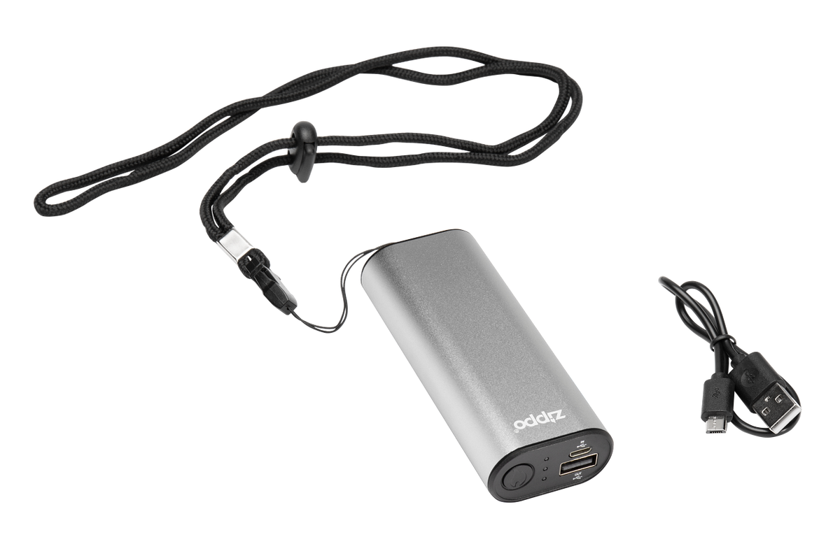Zippo 2007390 HeatBank™ 6 - Polnilni grelec in Power Bank, Srebrn