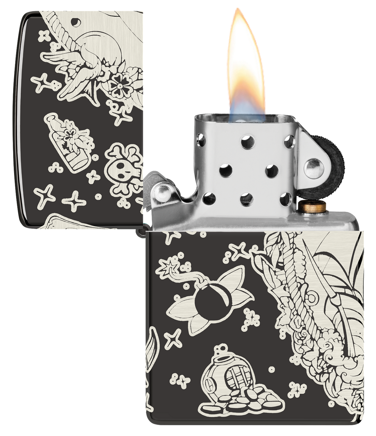 Zippo vžigalnik 48398 Tattoo Pirates
