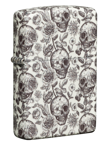 Zippo vžigalnik 49458 Skulls & Flowers, Glow in the Dark