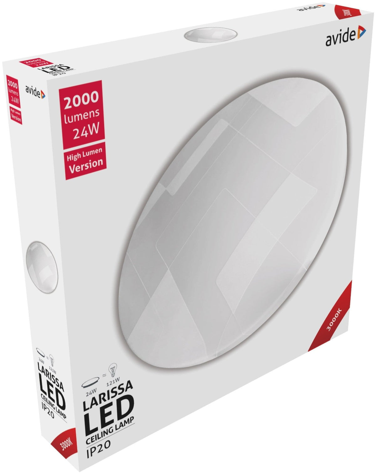Avide 924182 Stropna svetilka Larissa LED 24W WW 2000 lm