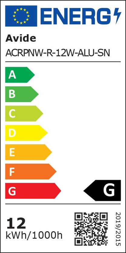 Avide 929989 Vgradna stropna svetilka LED Okrogla Saten 12W 4000K 950 lm