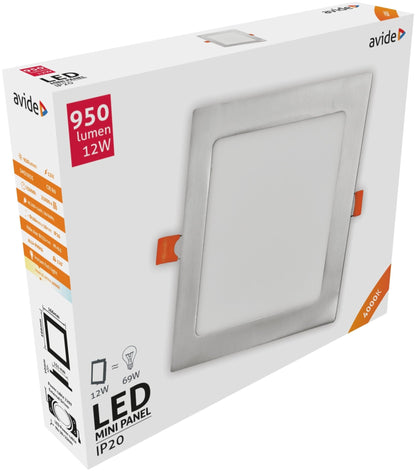 Avide 930008 Vgradna stropna svetilka LED Saten 12W 4000K 950 lm